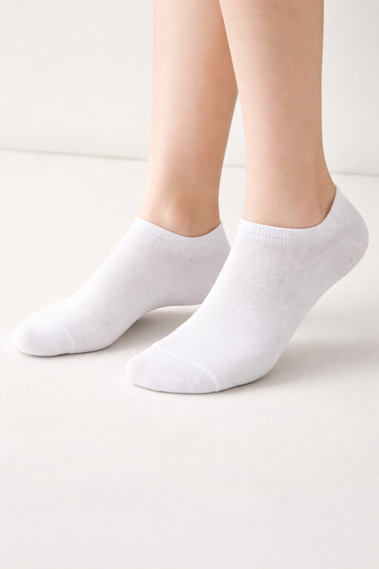Classic Low-Cut Ankle Socks – Black & White (1/3/5 Pairs)