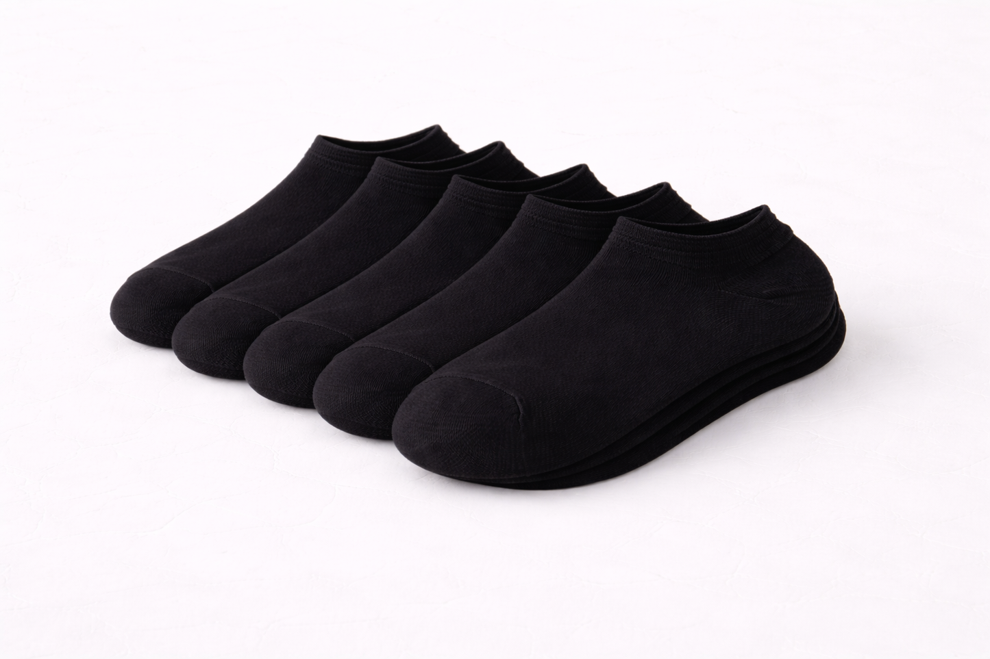 Classic Low-Cut Ankle Socks – Black & White (1/3/5 Pairs)