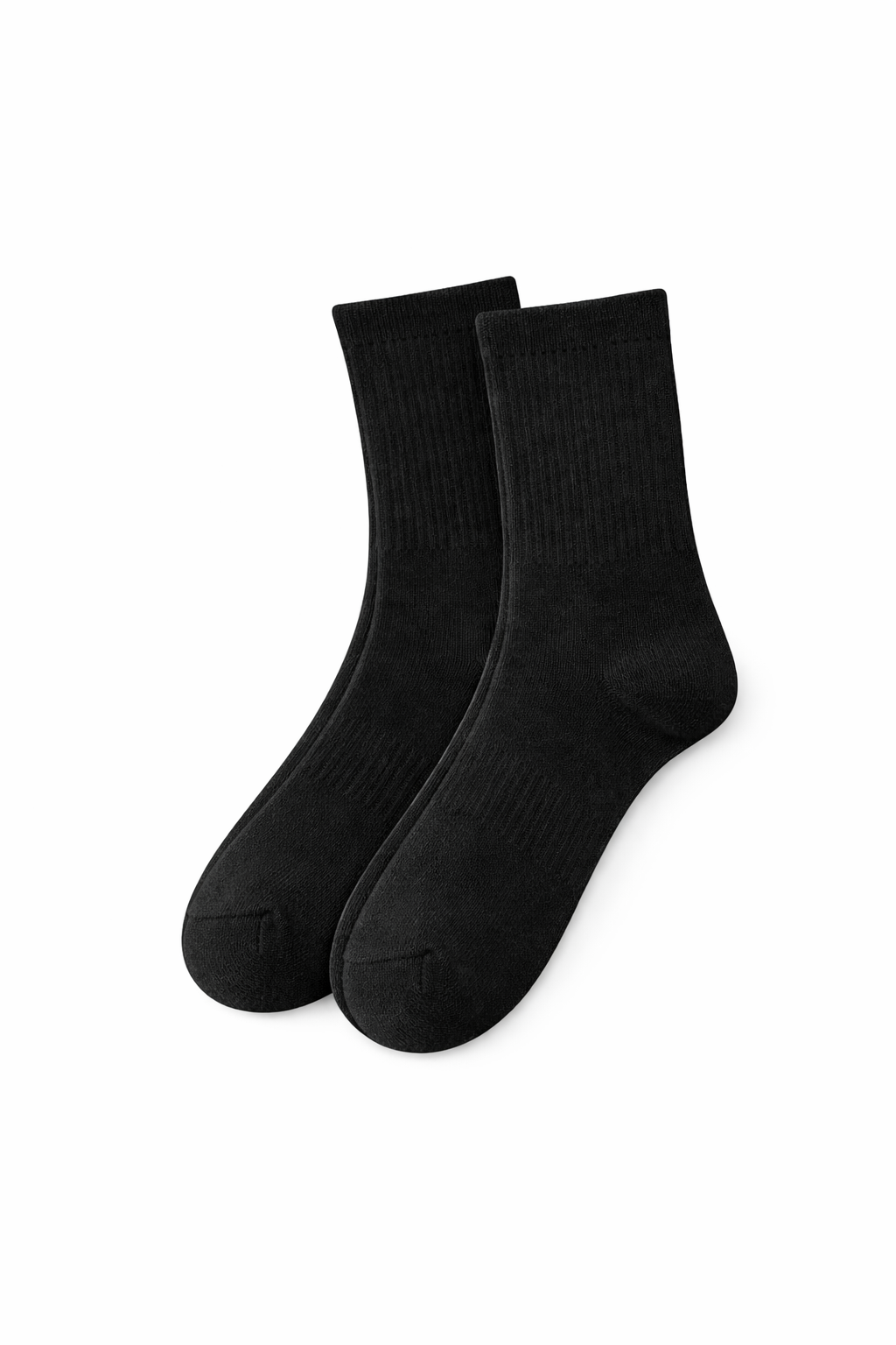 Classic Breathable Crew Socks – Black & White (1/3/5 Pairs)