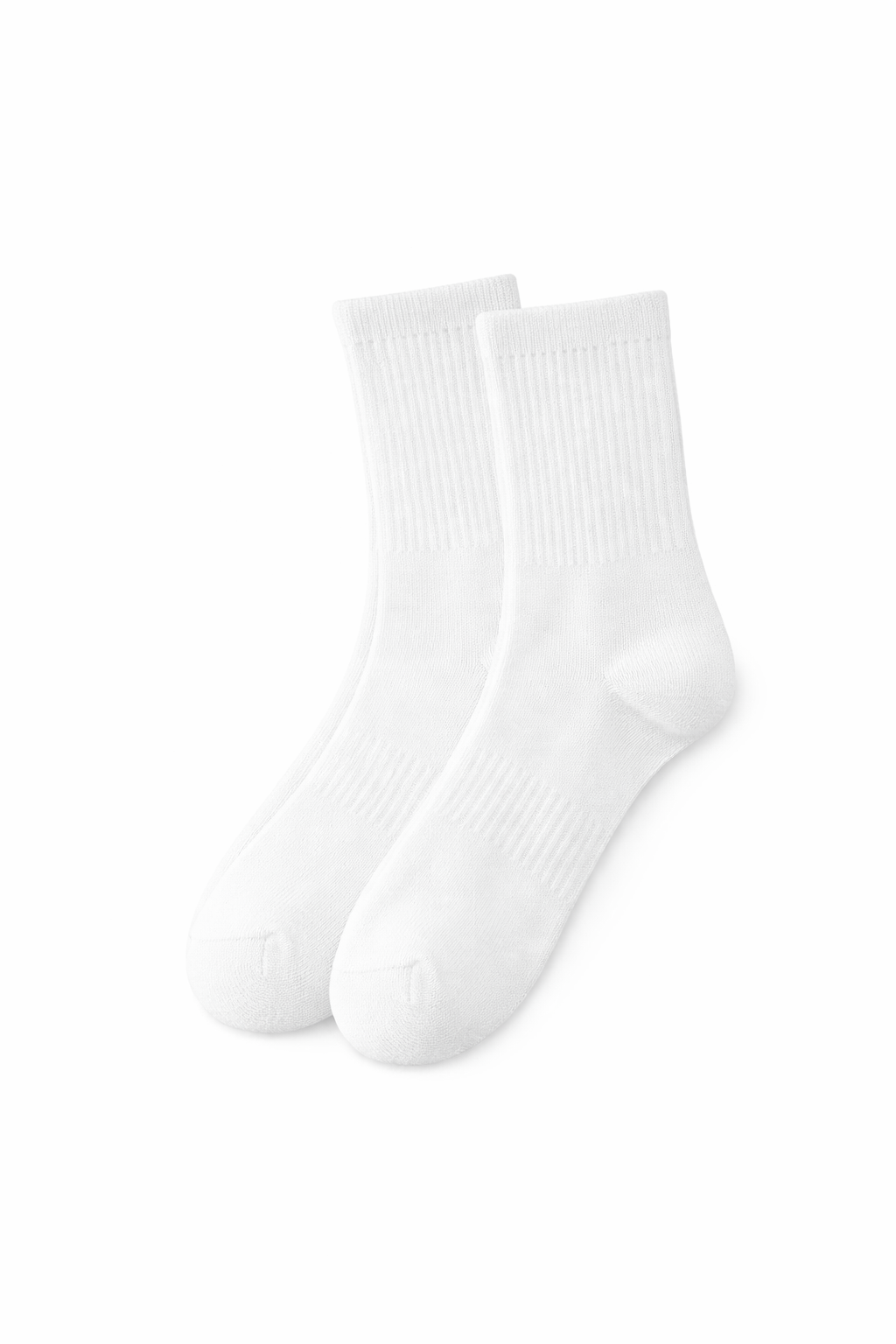 Classic Breathable Crew Socks – Black & White (1/3/5 Pairs)